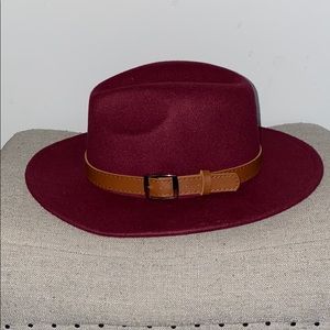Unisex Burgundy Fedora. NEW! NO TAGS.